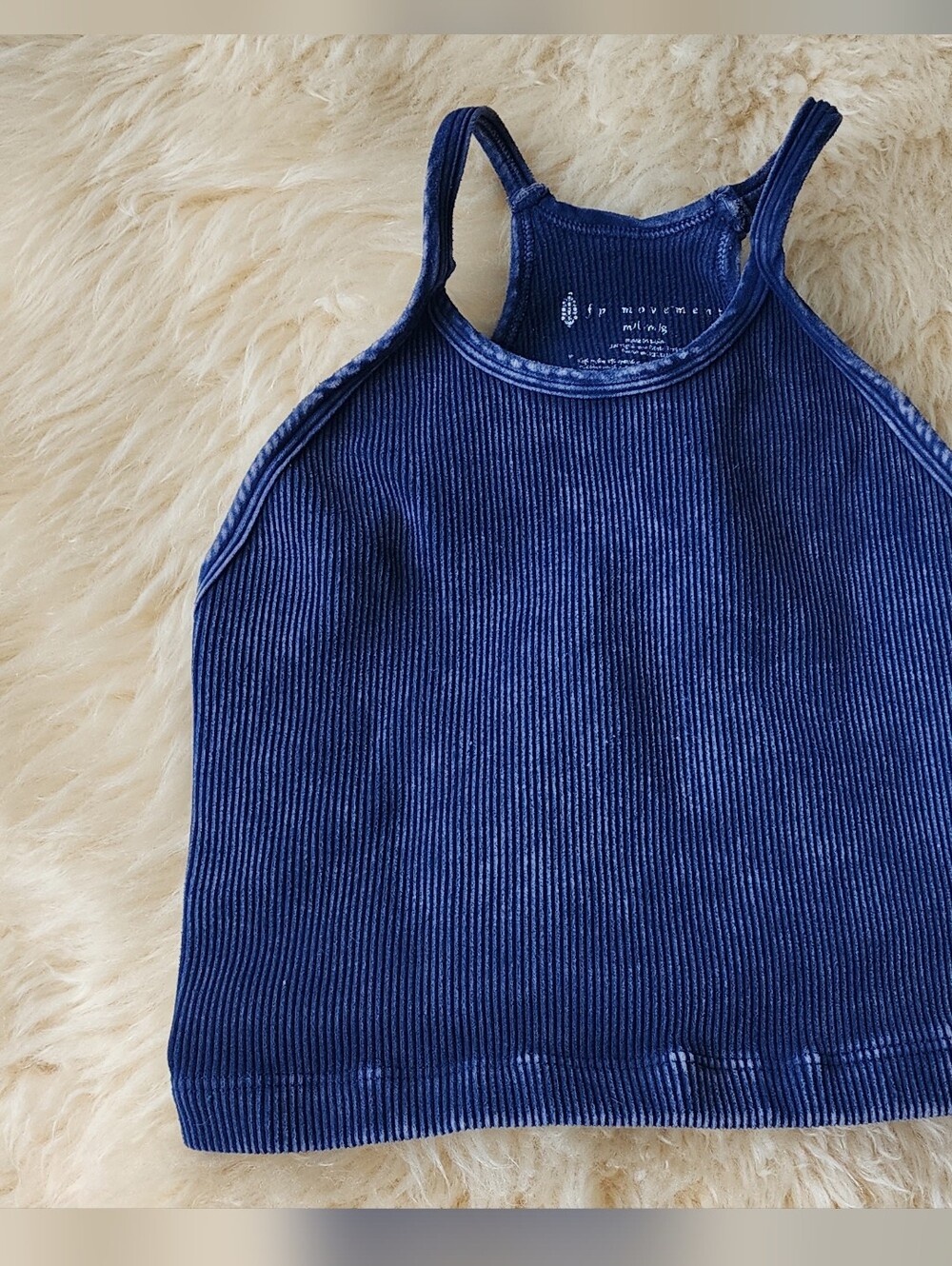 FP Movement by Free People Ribbed Navy Tank Top